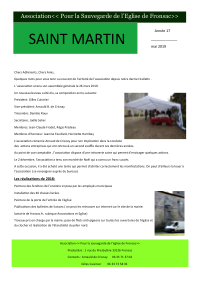 Bulletin Saint-Martin - Année 17 - Mai 2019 Bulletin Saint-Martin - Année 17 - Mai 2019